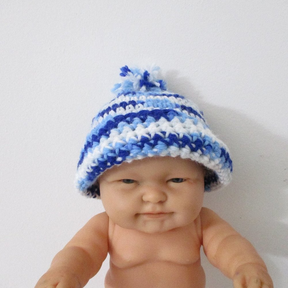 HANDMADE HAND CROCHET BABY SKI CAP